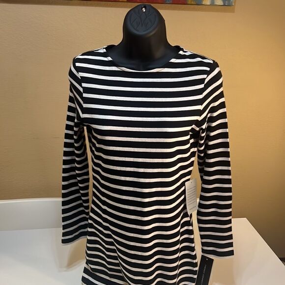 French Connection Nordstrom dress size-6‎ Navy blue and white- NWT - Picture 1 of 10